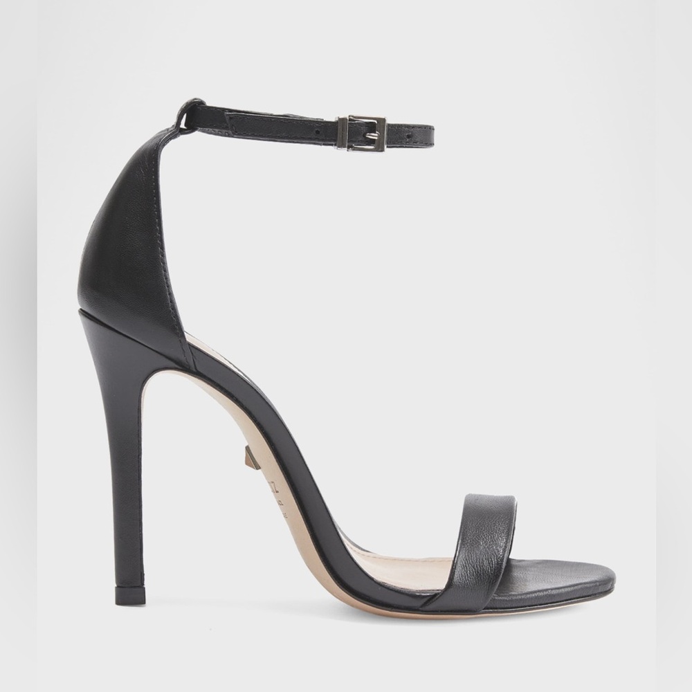 SCHUTZ Cadey Lee Strappy Sandal Black Leather Size 7 - Picture 2 of 12